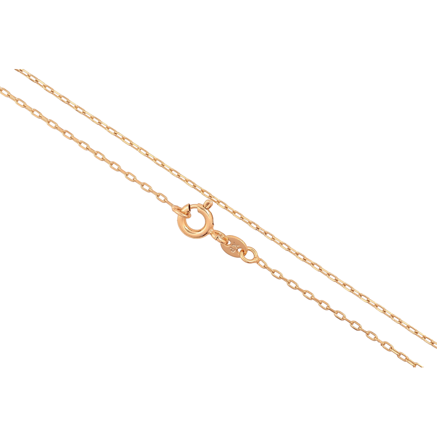 Ланцюжок Xuping колір Позолота 18K "Плетіння Якірне" довжина 45см х 1мм фото №1 Ланцюжок Xuping колір Позолота 18K "Плетіння Якірне" довжина 45см х 1мм фото №1