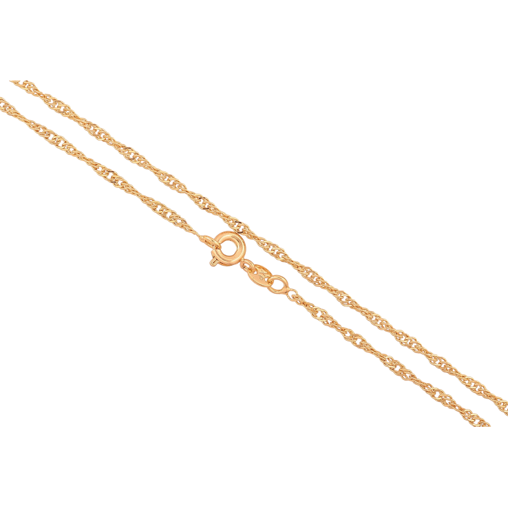 Ланцюжок Xuping колір Позолота 18K "Плетіння Сингапур" довжина 45см х 2мм фото №10