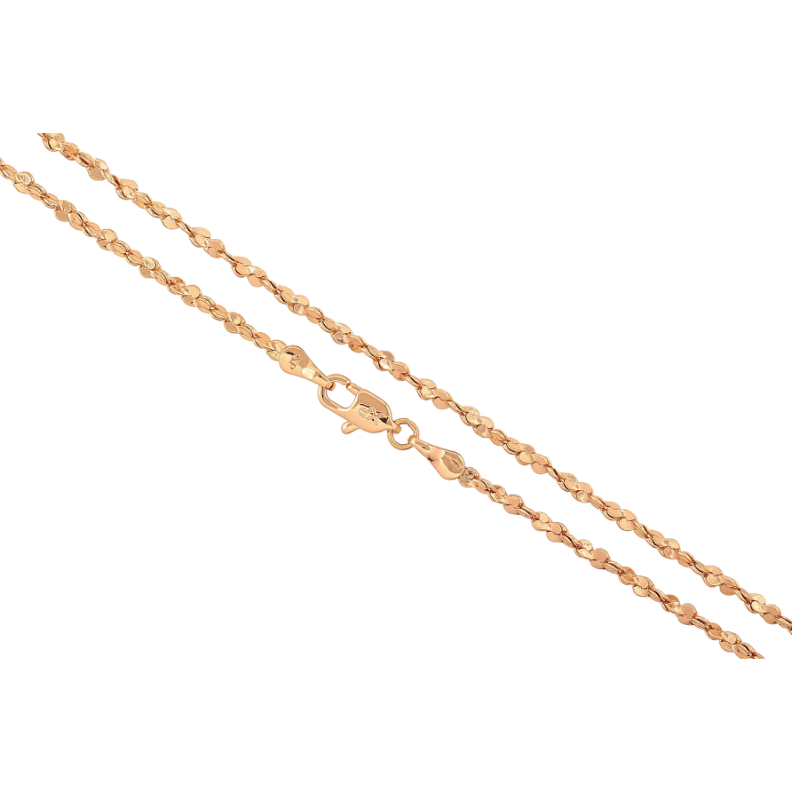 Цепочка Xuping цвет Позолота 18K "Плетение фантазийное" длинна 45см х 2мм фото №1