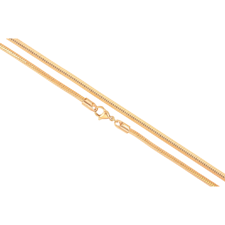 Ланцюжок Xuping колір Позолота 18K "Плетіння Ювелірний шнур 3-ри гранний" довжина 50см х 3мм фото №1