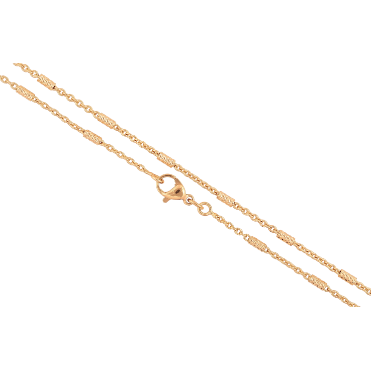 Ланцюжок Xuping колір Позолота 18K "Плетіння Якірне з циліндрами" довжина 45см х 2мм фото №13 Ланцюжок Xuping колір Позолота 18K "Плетіння Якірне з циліндрами" довжина 45см х 2мм фото №13