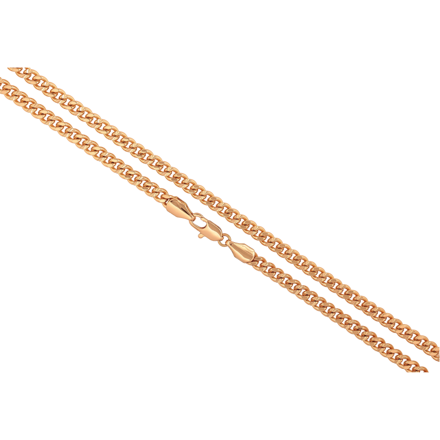 Ланцюжок Xuping колір Позолота 18K "Плетіння Панцирне з візерунком" довжина 45см х 4мм фото №1