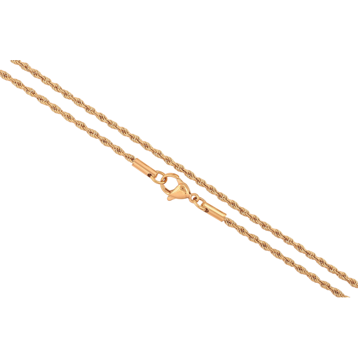 Ланцюжок Xuping колір Позолота 18K "Плетіння Мотузка" довжина 46см х 2мм фото №4 Ланцюжок Xuping колір Позолота 18K "Плетіння Мотузка" довжина 46см х 2мм фото №4