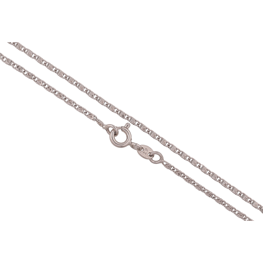 Ланцюжок Xuping колір Родій "Плетіння Равлик" довжина 45см х 1.5мм фото №1