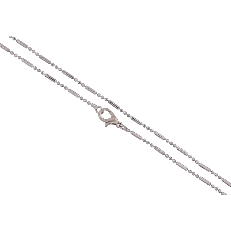 Ланцюжок Xuping колір Родій "Плетіння Перлина" довжина 44см х 2мм фото №24