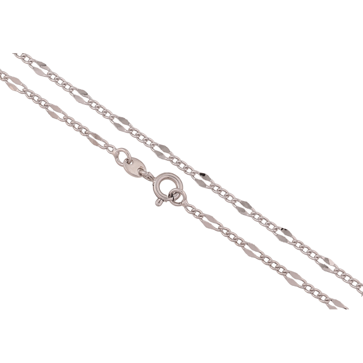 Цепочка Xuping цвет Родий "Плетение Фигаро декоративное" длина 45см х 2-3мм фото №7 Цепочка Xuping цвет Родий "Плетение Фигаро декоративное" длина 45см х 2-3мм фото №7