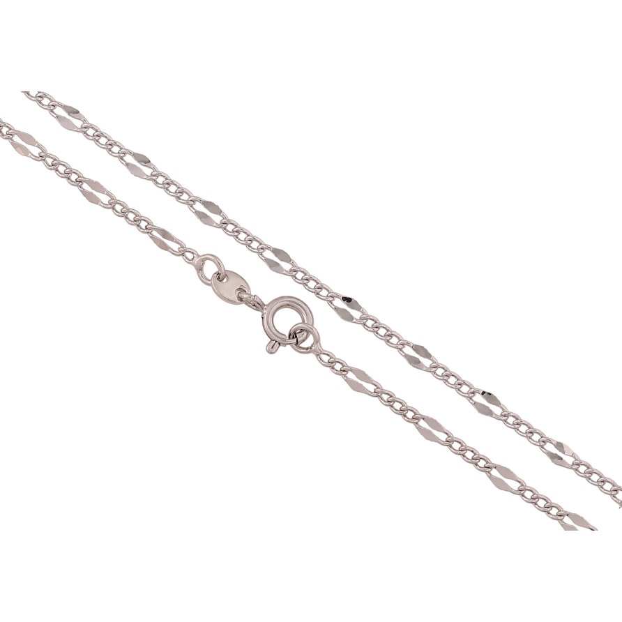 Цепочка Xuping цвет Родий "Плетение Фигаро декоративное" длина 45см х 2-3мм фото №1 Цепочка Xuping цвет Родий "Плетение Фигаро декоративное" длина 45см х 2-3мм фото №1
