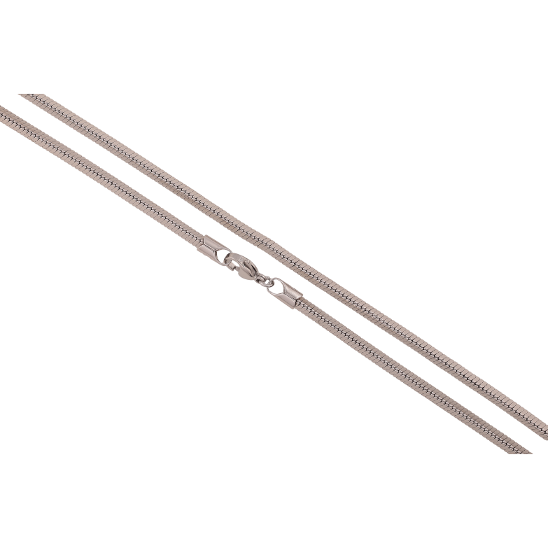 Ланцюжок Xuping колір Родій "Плетіння Ювелірний шнур 3-х гранний" довжина 51см х 3мм фото №1
