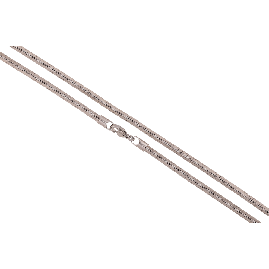 Ланцюжок Xuping колір Родій "Плетіння Ювелірний шнур 3-х гранний" довжина 51см х 3мм фото №1