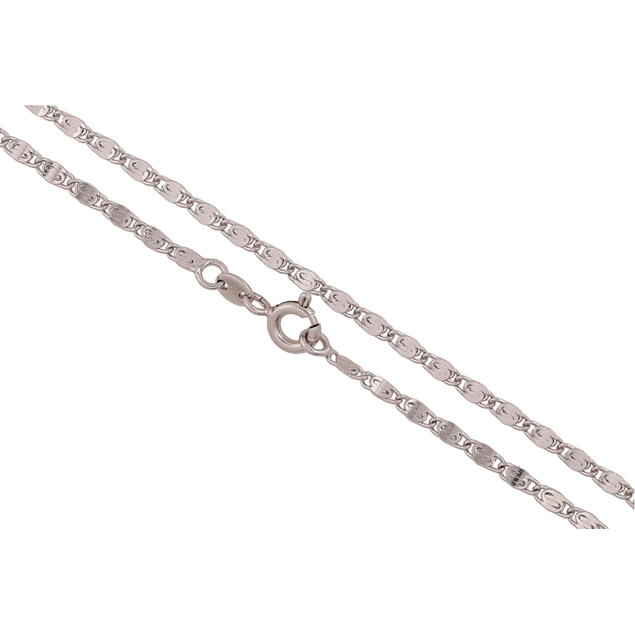 Ланцюжок Xuping колір Родій "Плетіння Равлик" довжина 50см х 2.5мм фото №1