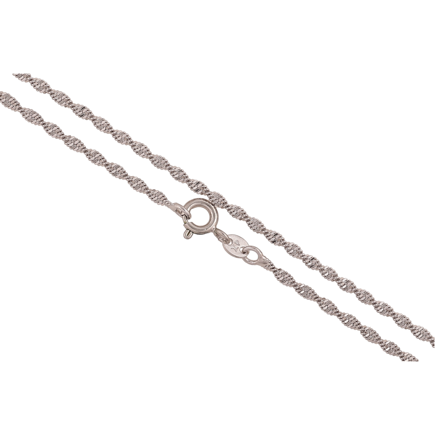 Ланцюжок Xuping колір Родій "Плетіння Супердиск" довжина 45см х 2мм фото №1