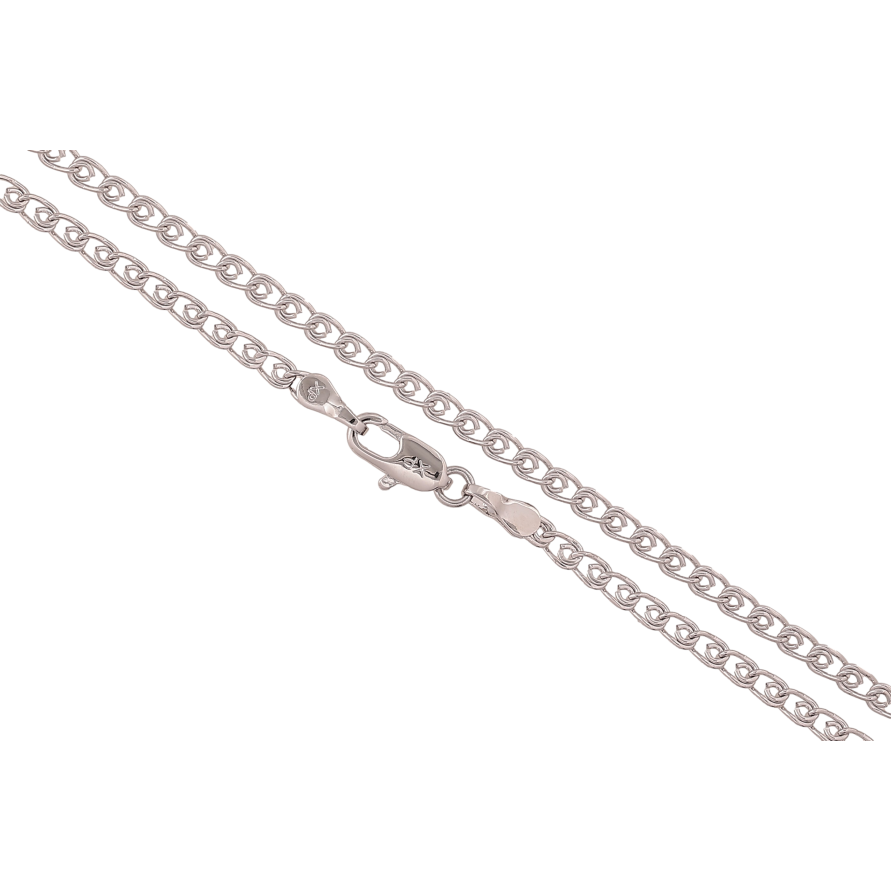 Цепочка Xuping цвет Родий "Плетение Лав" длина 50см х 3мм фото №1 Цепочка Xuping цвет Родий "Плетение Лав" длина 50см х 3мм фото №1