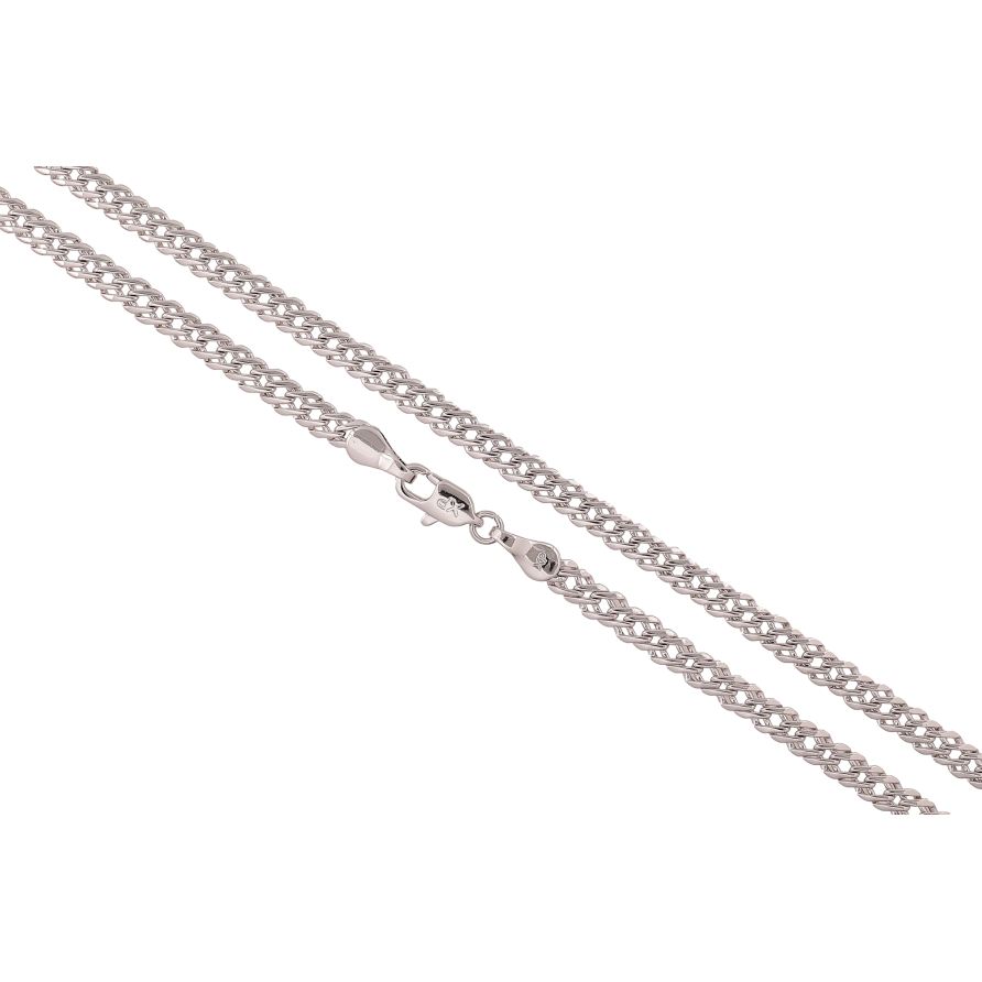 Цепочка Xuping цвет Родий "Плетение Двойной Ромб" длина 50см х 4мм фото №1 Цепочка Xuping цвет Родий "Плетение Двойной Ромб" длина 50см х 4мм фото №1