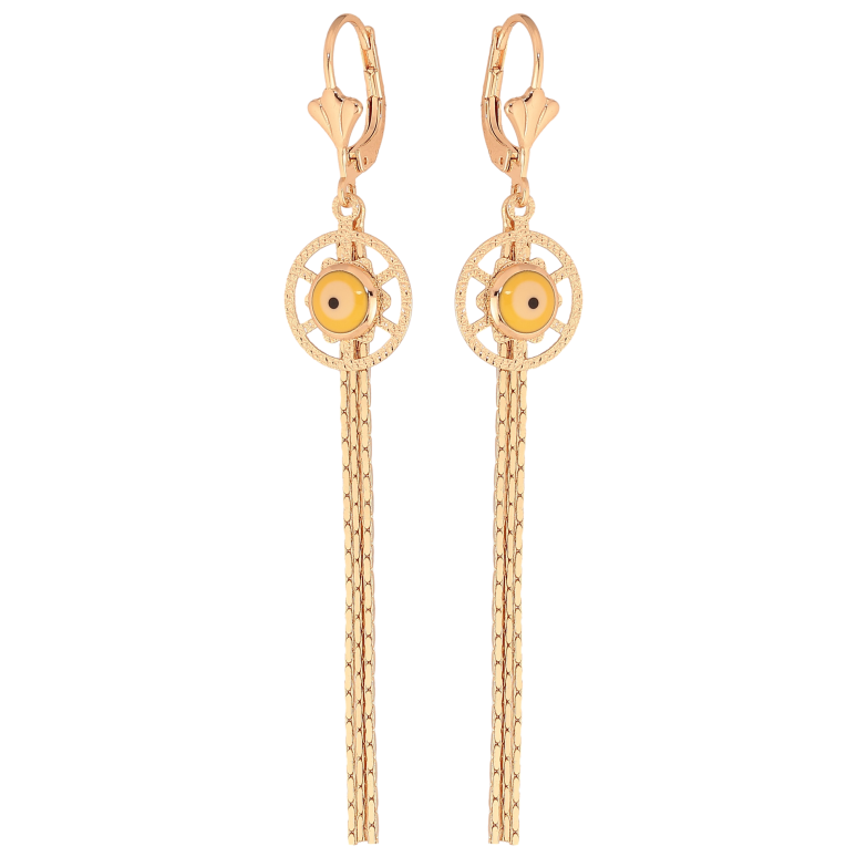 Серьги Xuping M&L цвет 18К французский замок "Подвески с оберегом "Глаз Фатимы" фото №1