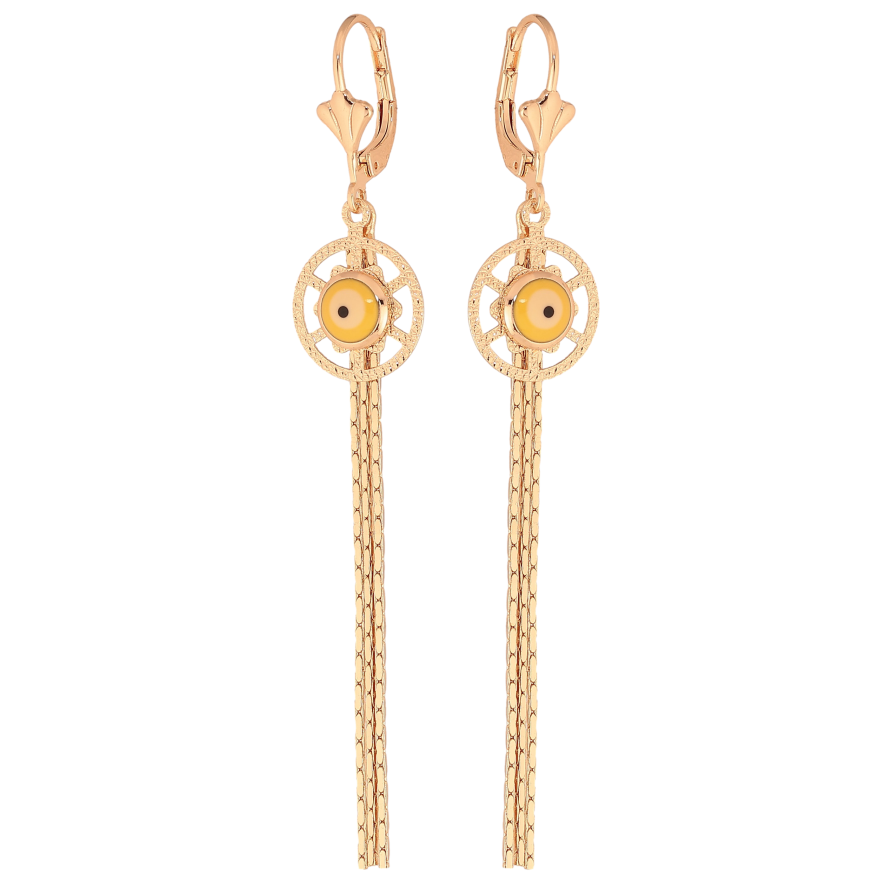 Сережки Xuping M&L колір 18К французький замок "Підвіски з оберегом "Око Фатіми" фото №1