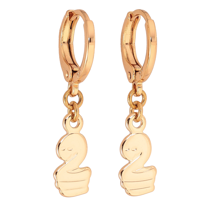 Сережки Xuping M&L колір 18K підвіски на колечках "Змії" фото №22 Сережки Xuping M&L колір 18K підвіски на колечках "Змії" фото №22