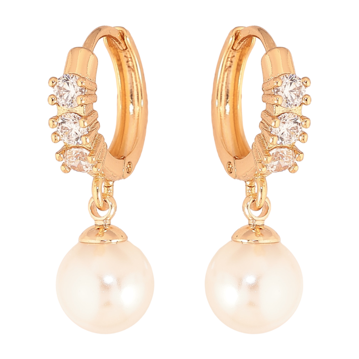 Сережки Xuping M&L колір 18К підвіски на колечках "Перлинні підвіски" фото №16 Сережки Xuping M&L колір 18К підвіски на колечках "Перлинні підвіски" фото №16