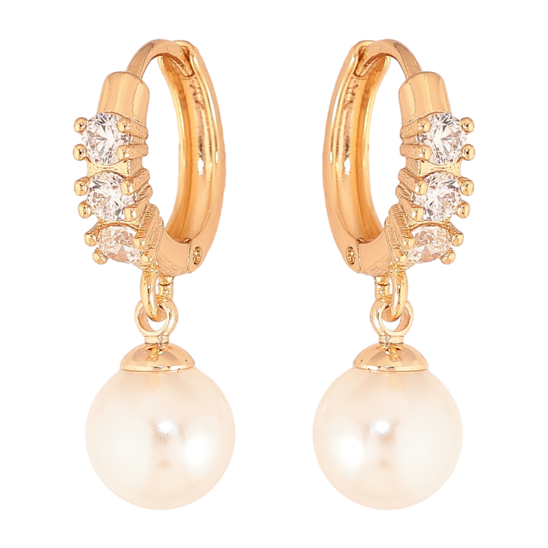 Сережки Xuping M&L колір 18К підвіски на колечках "Перлинні підвіски" фото №2 Сережки Xuping M&L колір 18К підвіски на колечках "Перлинні підвіски" фото №2