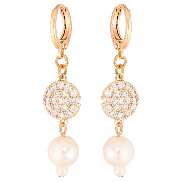 Сережки Xuping M&L колір 18К підвіски на колечках "Перлинні підвіски" фото №15 Сережки Xuping M&L колір 18К підвіски на колечках "Перлинні підвіски" фото №15