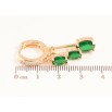 Серьги Xuping M&L цвет 18K подвески на колечках "Подвески с зелеными кристаллами" фото №2 Серьги Xuping M&L цвет 18K подвески на колечках "Подвески с зелеными кристаллами" фото №2