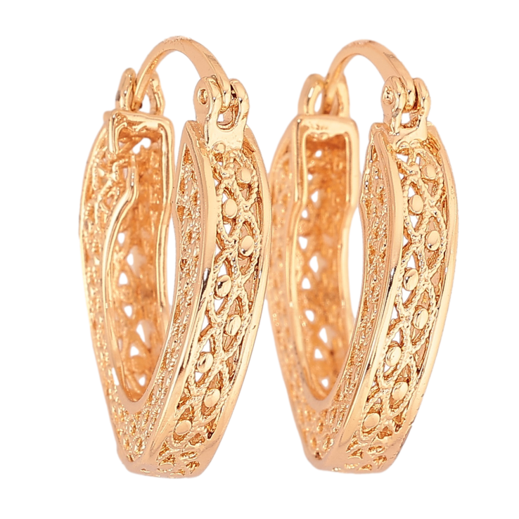 Сережки Xuping M&L колір 18K замок-шпилька "Декоративний візерунок" ø ø 2.2см фото №14 Сережки Xuping M&L колір 18K замок-шпилька "Декоративний візерунок" ø ø 2.2см фото №14