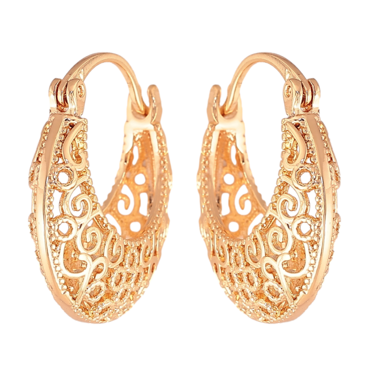 Сережки Xuping M&L колір 18K замок-шпилька "Декоративний візерунок" ø 2см фото №16 Сережки Xuping M&L колір 18K замок-шпилька "Декоративний візерунок" ø 2см фото №16