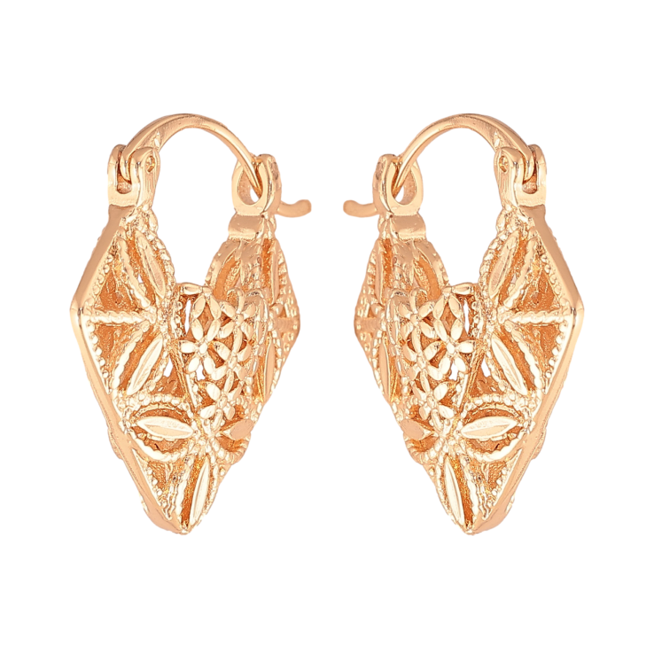 Сережки Xuping M&L колір 18K замок-шпилька "Декоративний візерунок" фото №13 Сережки Xuping M&L колір 18K замок-шпилька "Декоративний візерунок" фото №13