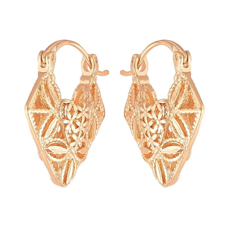 Серьги Xuping M&L цвет 18K замок-булавка "Декоративный узор" фото №4