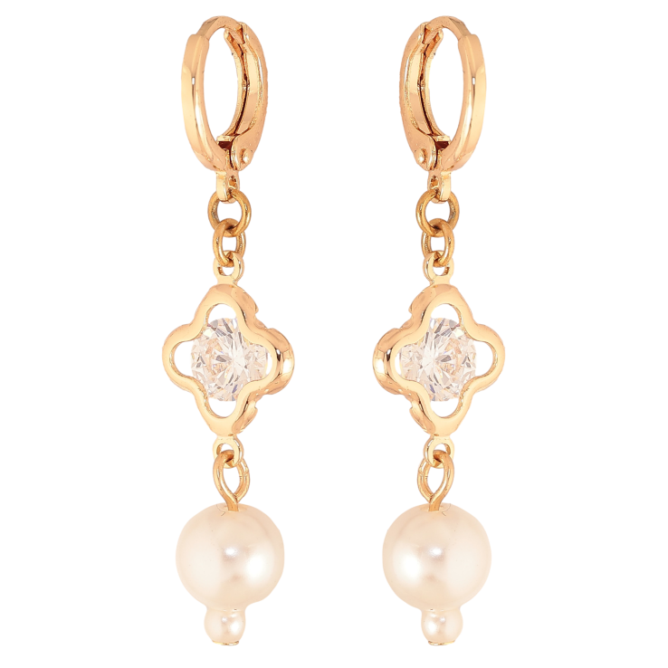 Сережки Xuping M&L колір 18К підвіски на колечках "Перлинні підвіски" фото №19 Сережки Xuping M&L колір 18К підвіски на колечках "Перлинні підвіски" фото №19