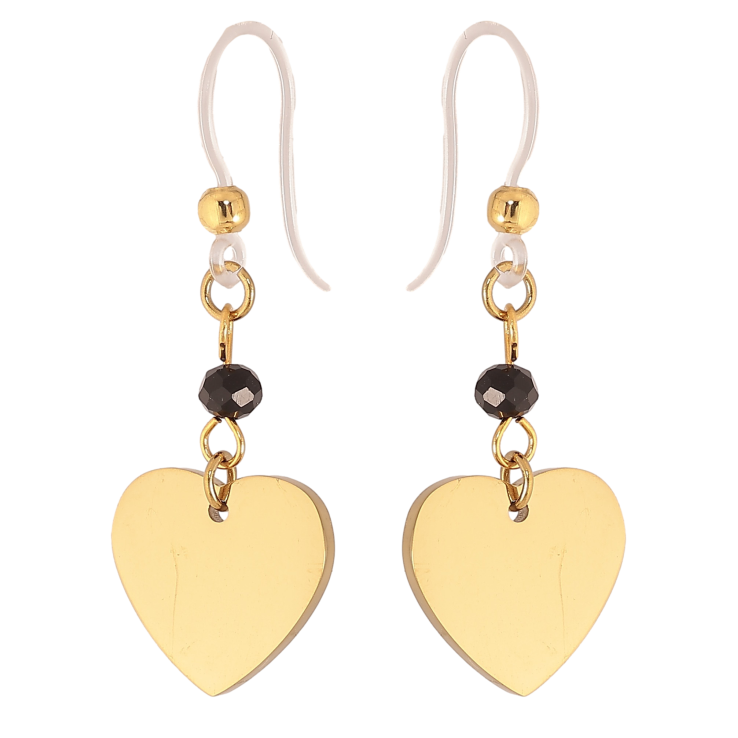 Сережки Xuping TTM Stainless Steel колір 14К французький замок "Сердечки" на силіконовій дужці фото №19 Сережки Xuping TTM Stainless Steel колір 14К французький замок "Сердечки" на силіконовій дужці фото №19