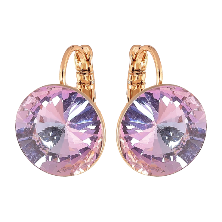 Сережки Xuping колір 18К із кристалами Swarovski французький замок "Кристали Vitrail Light" ø 14мм фото №17 Сережки Xuping колір 18К із кристалами Swarovski французький замок "Кристали Vitrail Light" ø 14мм фото №17