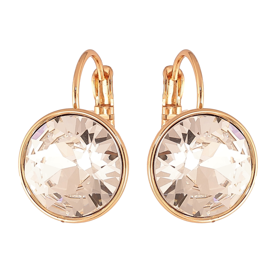 Сережки Xuping колір 18К із кристалами Swarovski французький замок "Кристали Clear" ø 15мм фото №1 Сережки Xuping колір 18К із кристалами Swarovski французький замок "Кристали Clear" ø 15мм фото №1