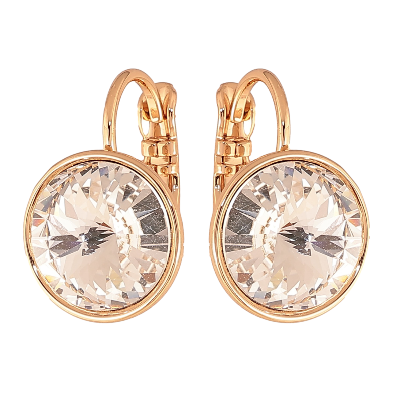 Серьги Xuping цвет 18К с кристаллами Swarovski французский замок "Кристаллы Clear" ø 12мм фото №1 Серьги Xuping цвет 18К с кристаллами Swarovski французский замок "Кристаллы Clear" ø 12мм фото №1