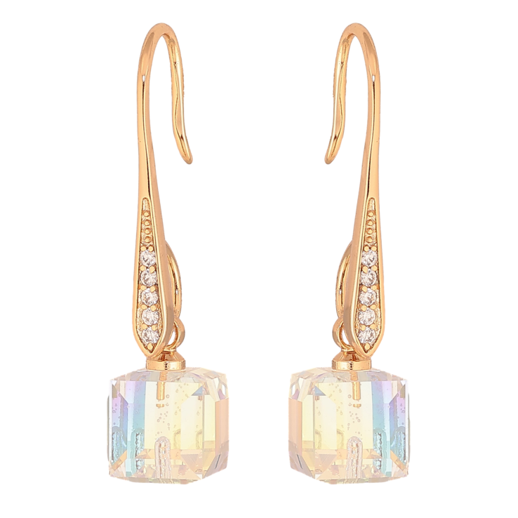 Сережки Xuping колір 18K з кристалами Swarovski французький замок "Кристали Shimmer" фото №6 Сережки Xuping колір 18K з кристалами Swarovski французький замок "Кристали Shimmer" фото №6