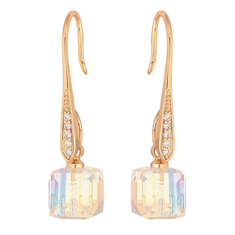 Сережки Xuping колір 18K з кристалами Swarovski французький замок "Кристали Shimmer" фото №1