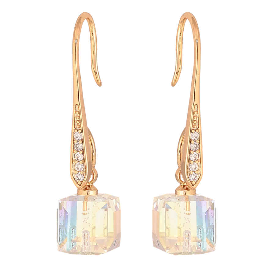 Сережки Xuping колір 18K з кристалами Swarovski французький замок "Кристали Shimmer" фото №1