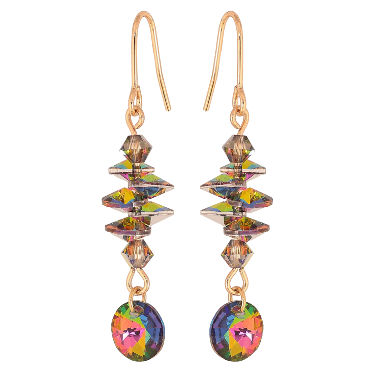 Сережки Xuping колір 18K з кристалами Swarovski французький замок "Підвіски Vitrail Medium" фото №10 Сережки Xuping колір 18K з кристалами Swarovski французький замок "Підвіски Vitrail Medium" фото №10