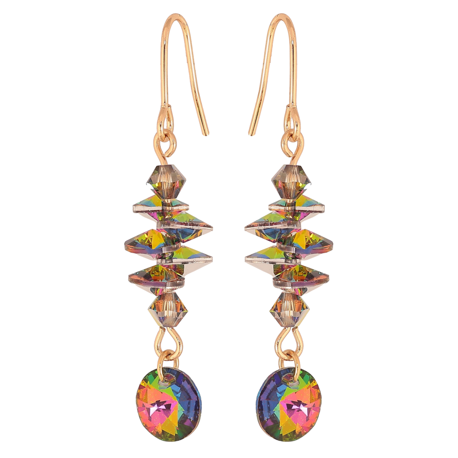 Сережки Xuping колір 18K з кристалами Swarovski французький замок "Підвіски Vitrail Medium" фото №1