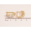 Сережки Xuping колір Позолота 14K англійський замок "Інкрустація кристалами" фото №2
