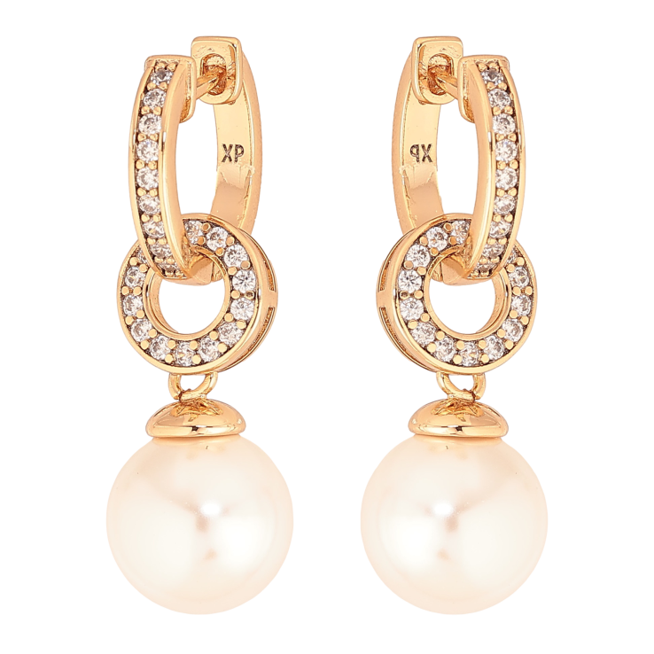 Сережки Xuping колір Позолота 18К підвіски на колечках "Перлинні підвіски" 2 в 1 фото №13 Сережки Xuping колір Позолота 18К підвіски на колечках "Перлинні підвіски" 2 в 1 фото №13