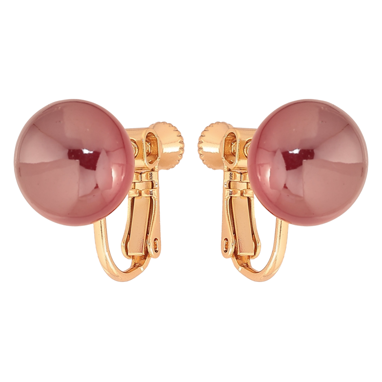 Сережки Xuping колір Позолота 18К кліпси на закрутках "Вишневі еліпсоїди" ø 12мм фото №1 Сережки Xuping колір Позолота 18К кліпси на закрутках "Вишневі еліпсоїди" ø 12мм фото №1