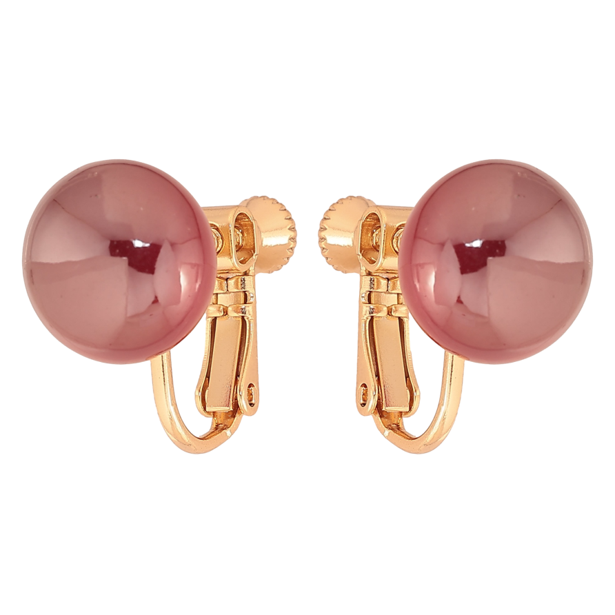 Сережки Xuping колір Позолота 18К кліпси на закрутках "Вишневі еліпсоїди" ø 12мм фото №1 Сережки Xuping колір Позолота 18К кліпси на закрутках "Вишневі еліпсоїди" ø 12мм фото №1