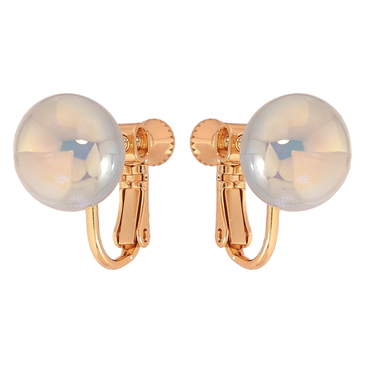 Сережки Xuping колір Позолота 18К кліпси на закрутках "Блакитні еліпсоїди" ø 12мм фото №24