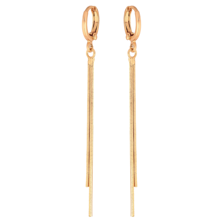 Серьги Xuping цвет Позолота 18К подвески на колечках "Цепочки" фото №15 Серьги Xuping цвет Позолота 18К подвески на колечках "Цепочки" фото №15