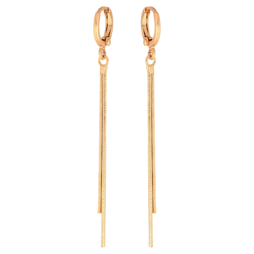 Серьги Xuping цвет Позолота 18К подвески на колечках "Цепочки" фото №1 Серьги Xuping цвет Позолота 18К подвески на колечках "Цепочки" фото №1