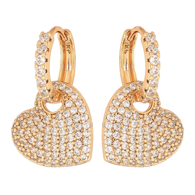 Сережки Xuping колір Позолота 18К підвіски на колечках "Сердечки з інкрустацією кристалами" 2 в 1 фото №18 Сережки Xuping колір Позолота 18К підвіски на колечках "Сердечки з інкрустацією кристалами" 2 в 1 фото №18