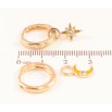 Серьги Xuping цвет Позолота 18К подвески на колечках "Луна со звездой" 2 в 1 фото №2