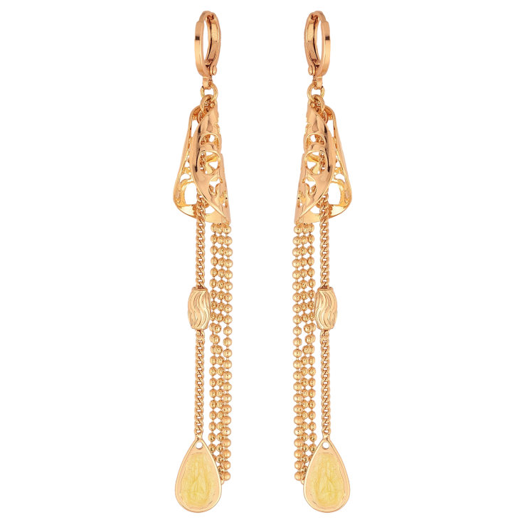 Серьги Xuping цвет Позолота 18К подвески на колечках "Декоративные подвески" фото №6 Серьги Xuping цвет Позолота 18К подвески на колечках "Декоративные подвески" фото №6