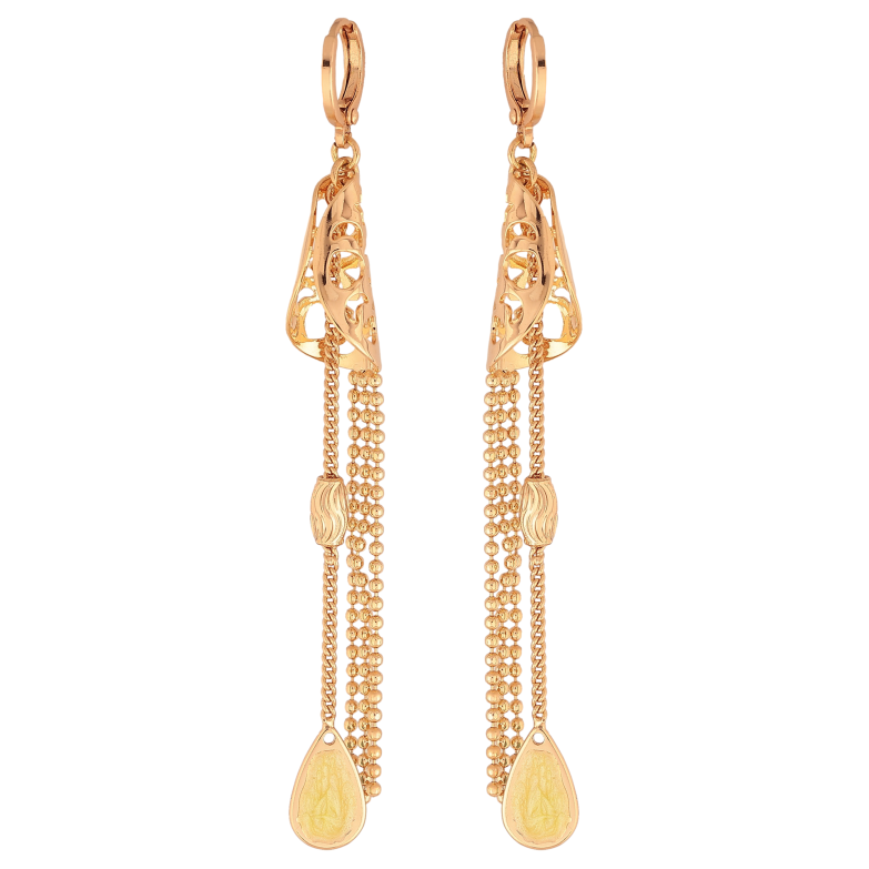 Серьги Xuping цвет Позолота 18К подвески на колечках "Декоративные подвески" фото №1 Серьги Xuping цвет Позолота 18К подвески на колечках "Декоративные подвески" фото №1