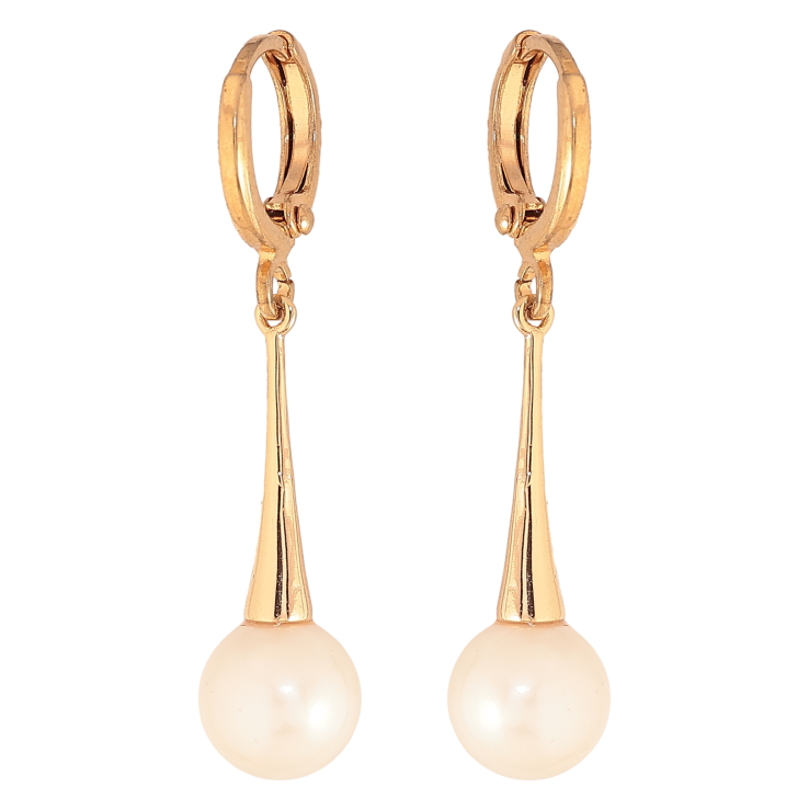 Сережки Xuping колір Позолота 18К підвіски на колечках "Перлинні підвіски" фото №9 Сережки Xuping колір Позолота 18К підвіски на колечках "Перлинні підвіски" фото №9